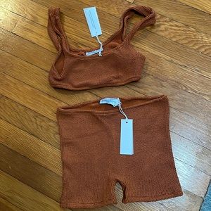 YouSwim Aplomb Shorts Two-Piece in Umber